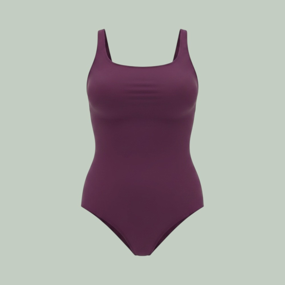 Parade Bodysuit Large Grape Purple Sleeveless Scoop Neck Minimalist Basics